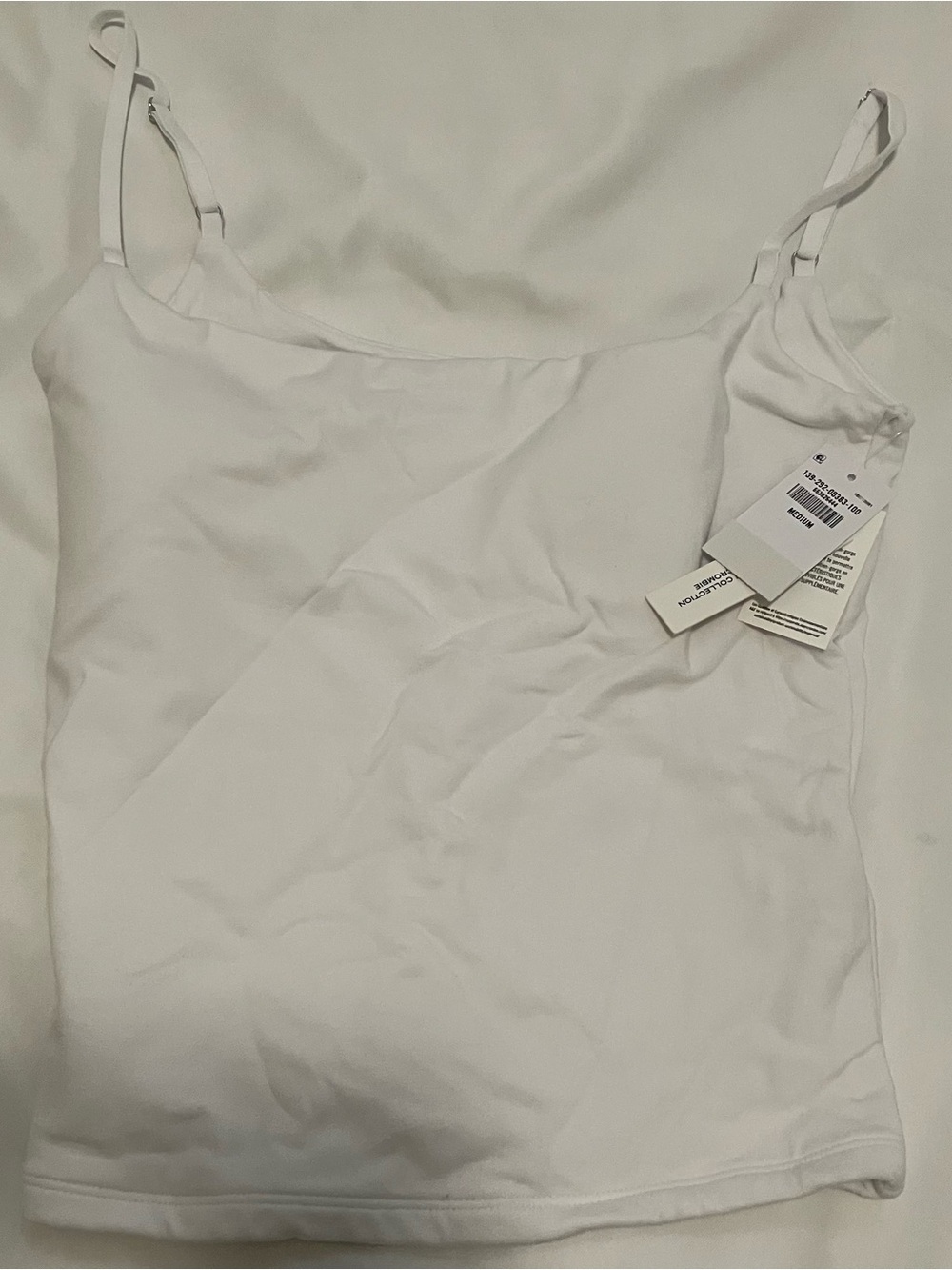 Abercrombie & Fitch White Adjustable-Strap Cami Size M Tags On